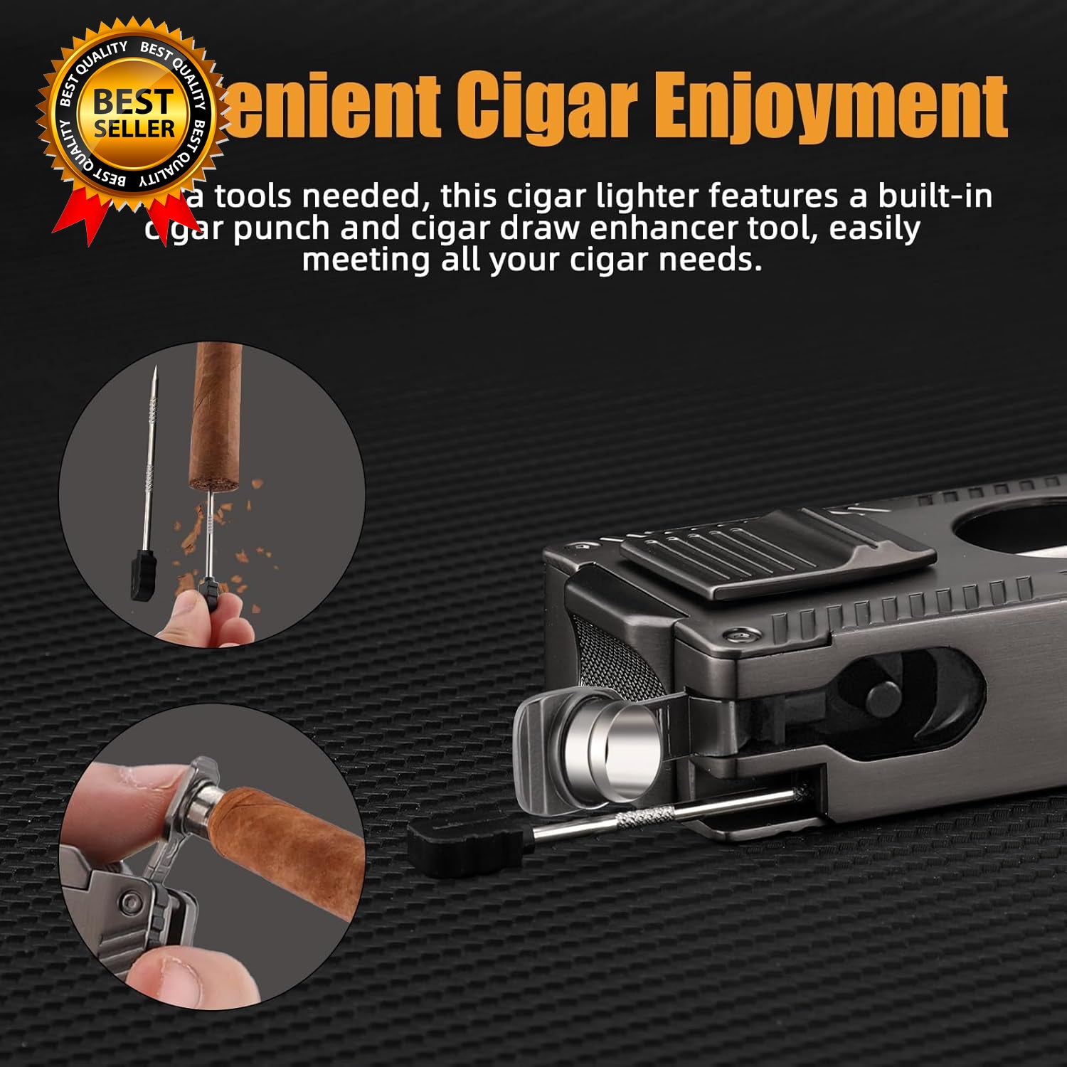All-in-One Torch Lighter with Punch — cigar lighter, photo 4