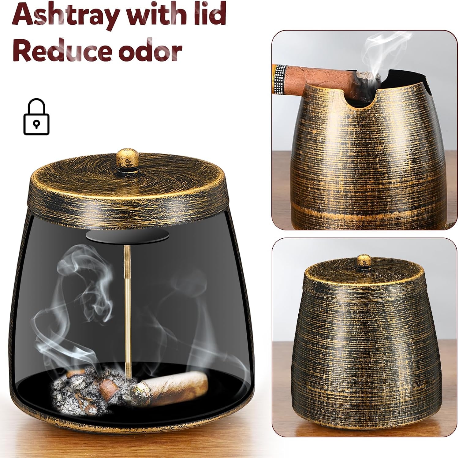 Extra-Large Lidded Cigar Ashtray — cigar ashtray, photo 2