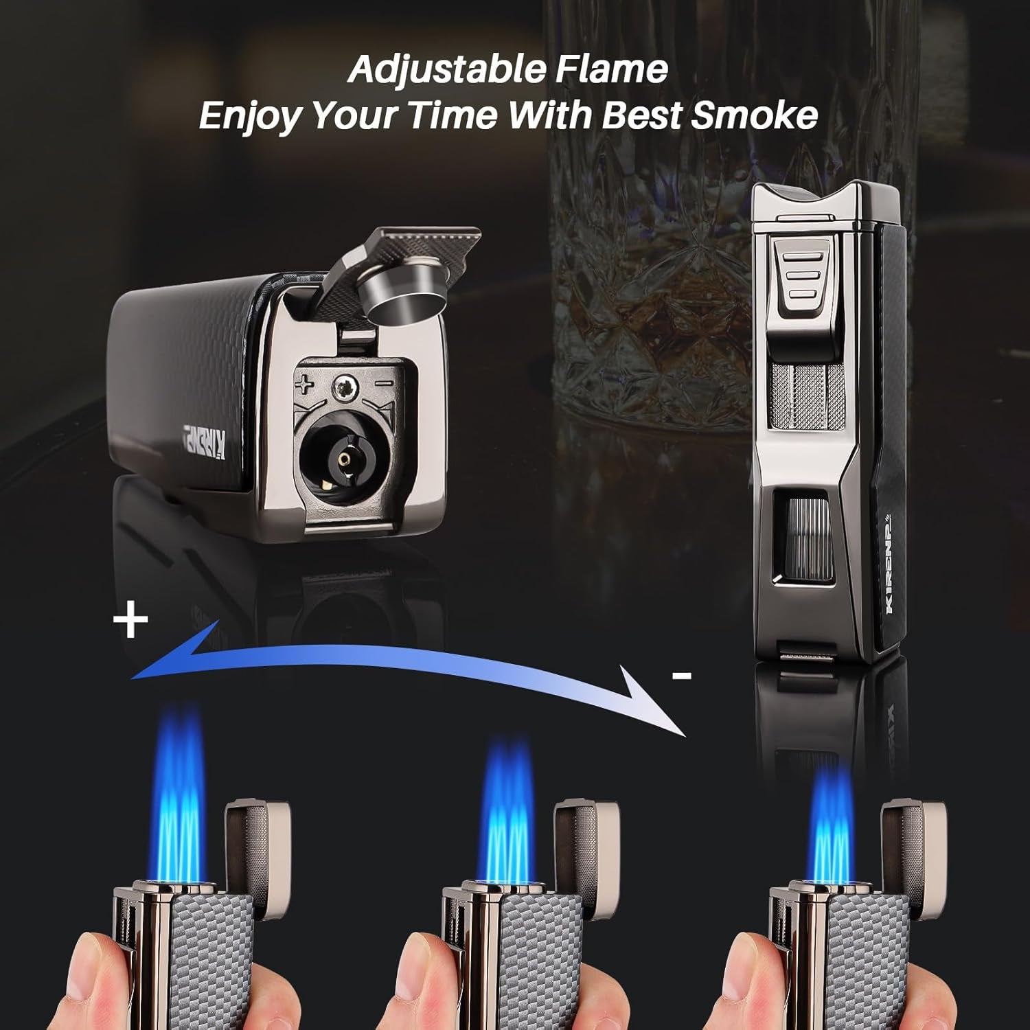 Quad-Jet Torch Lighter Kit (Carbon Fiber) — cigar lighter, photo 4