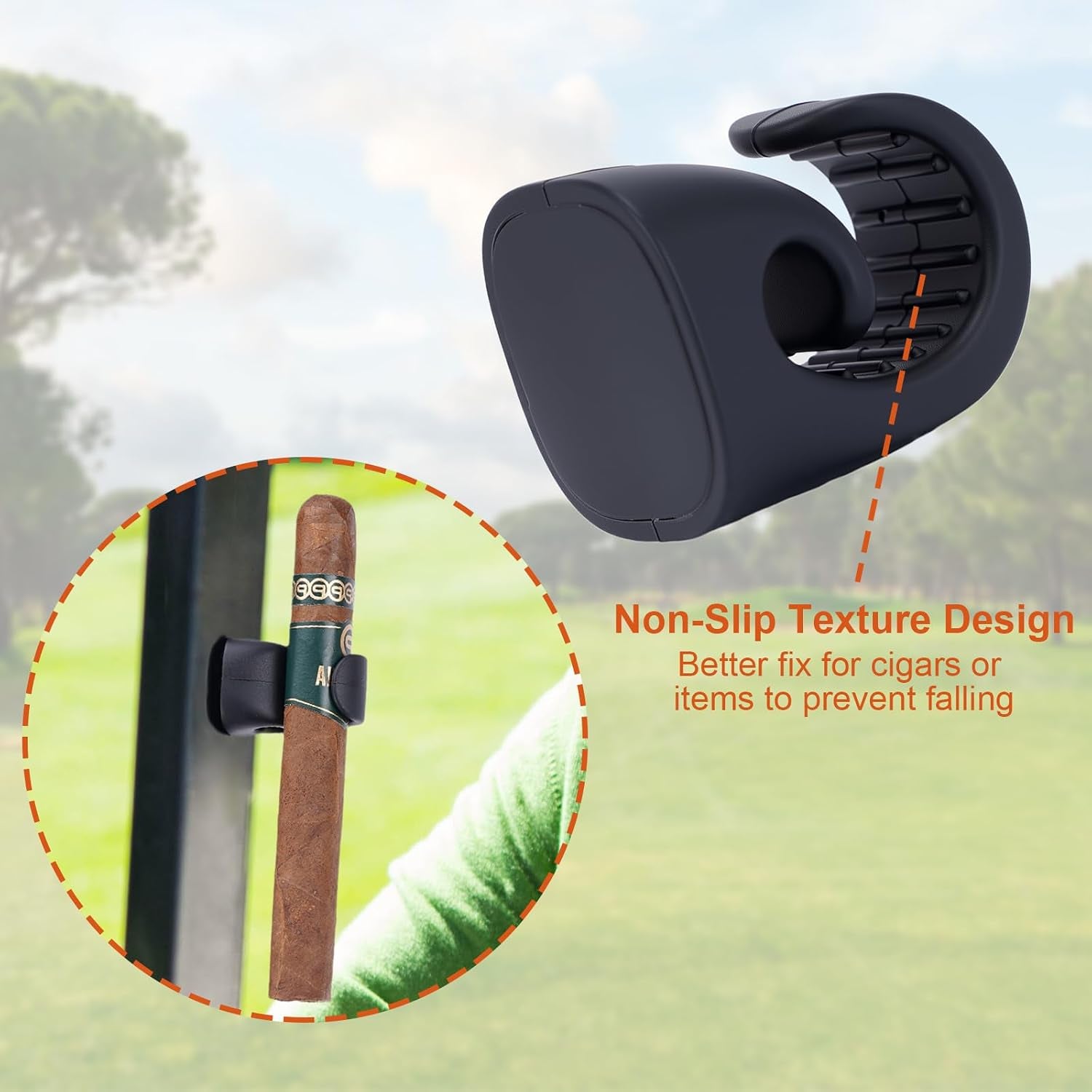 Magnetic Cigar Holders — 2 Pack (Black) — cigar holder, photo 5