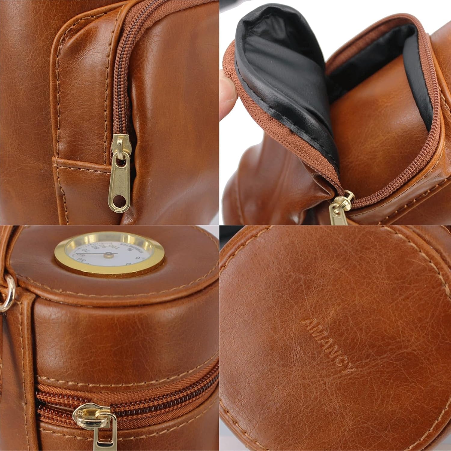 Cedar-Lined Leather Travel Humidor — cigar humidor, photo 6