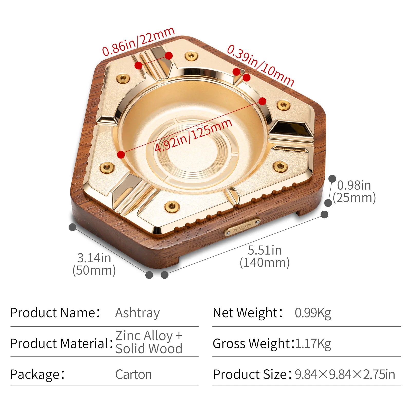 Brilliant Black Ashtray