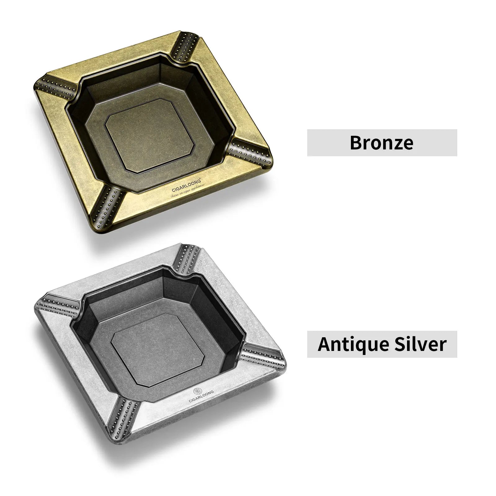 Silver Square Ashtray