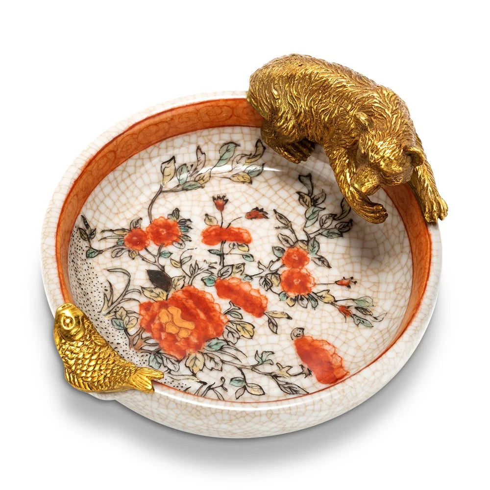 Orange Ceramic Ashtray