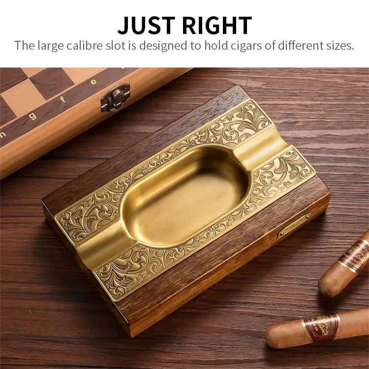 Gold Wood Ashtray