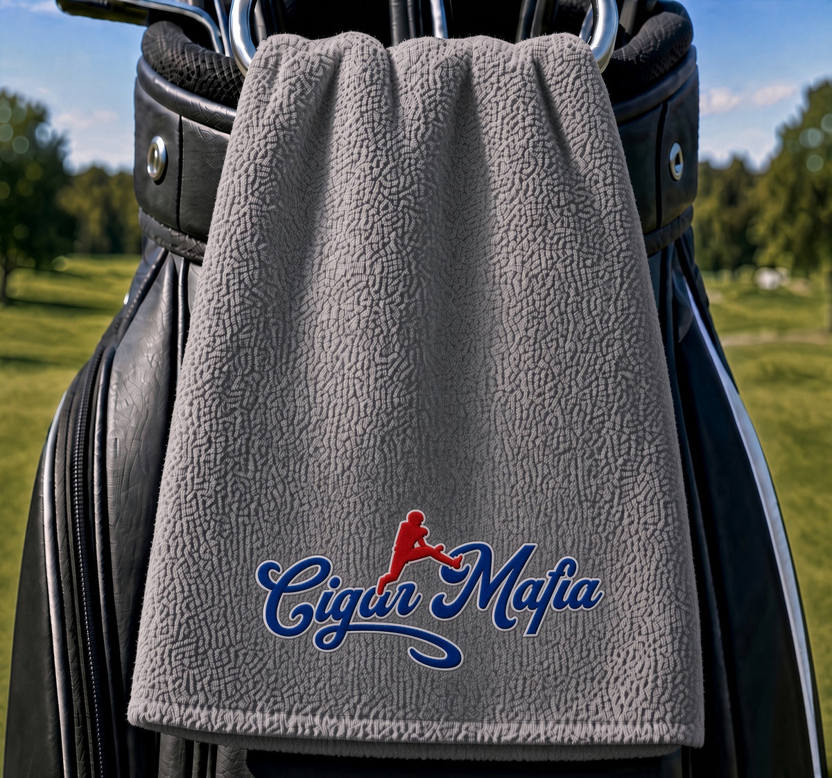 Mafia Golf Towel — Gray, Josh Allen Mafia