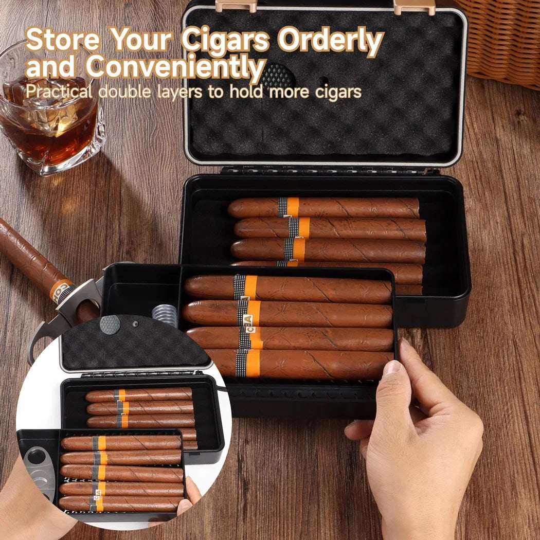 Black Travel Humidor