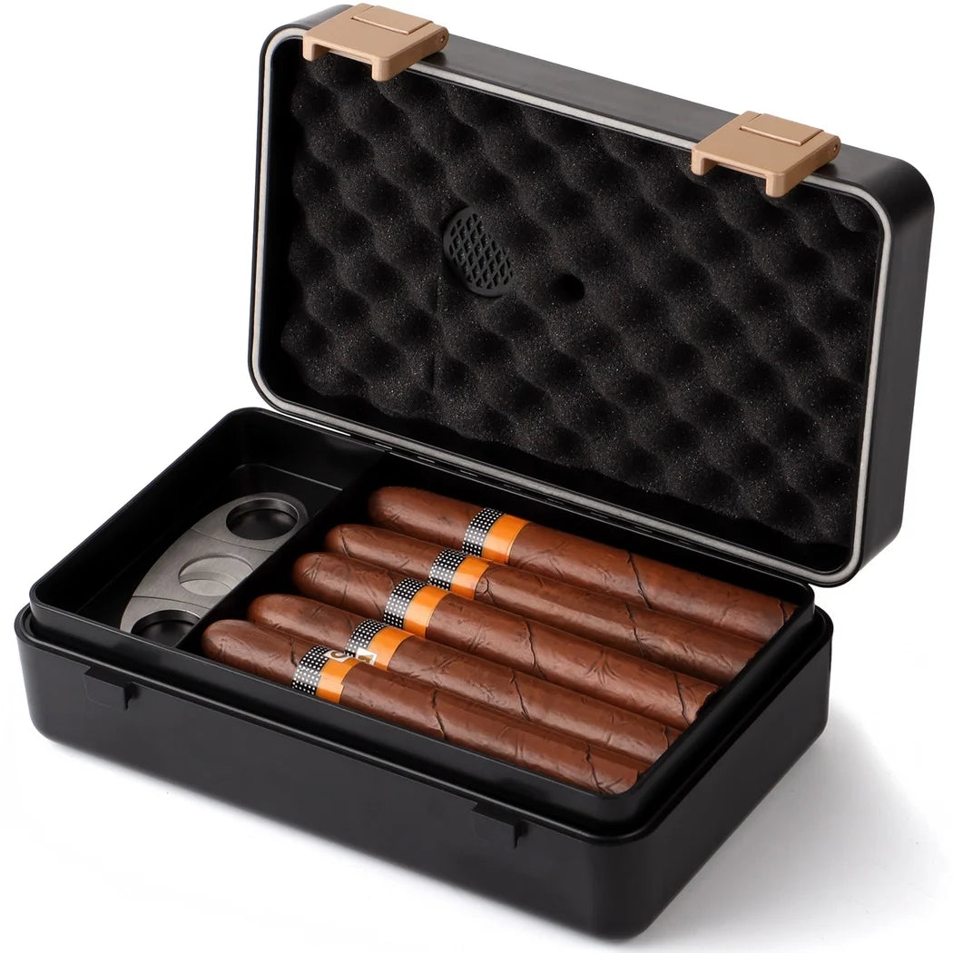 Black Travel Humidor