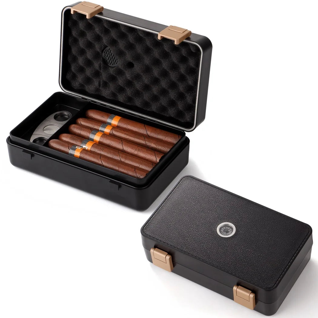 Black Travel Humidor