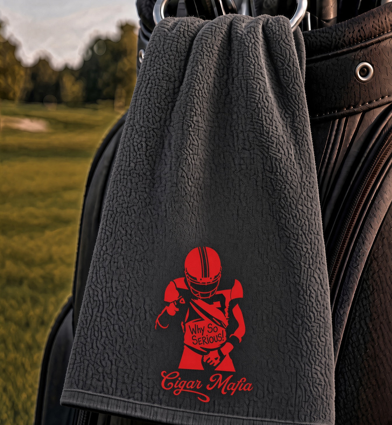 Mafia Golf Towel — Gray, Why So Serious