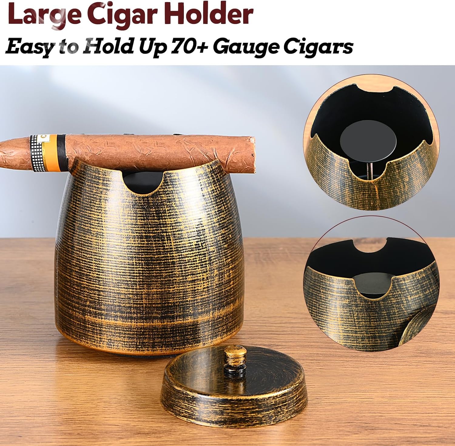 Extra-Large Lidded Cigar Ashtray — cigar ashtray, photo 3
