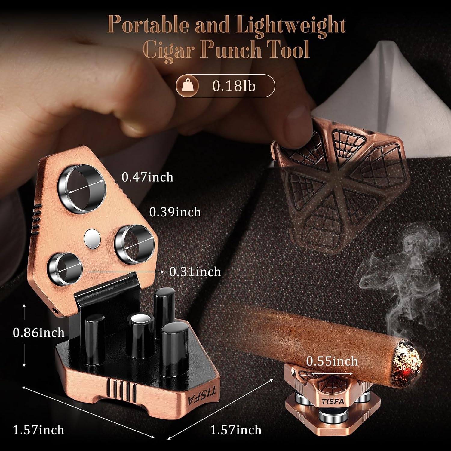 Punch & Holder — 2-in-1 — cigar holder, photo 3