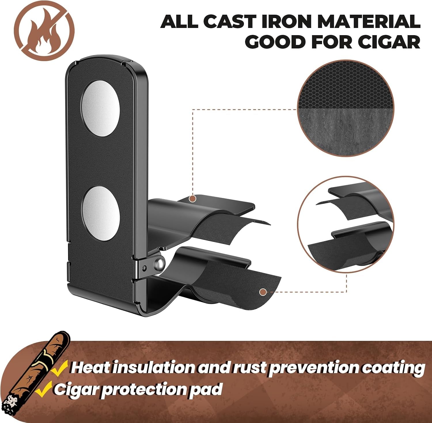 Magnetic Cigar Holders — 2 Pack — cigar holder, photo 3