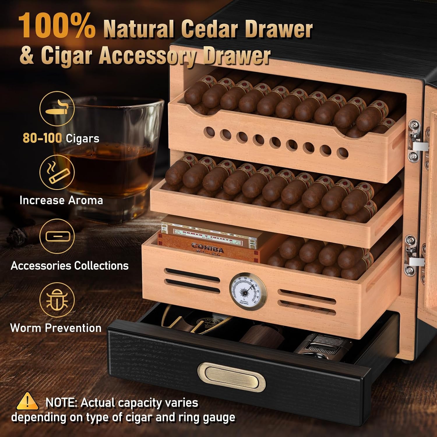 Cedar Humidor Cabinet with Travel Case — cigar humidor, photo 4