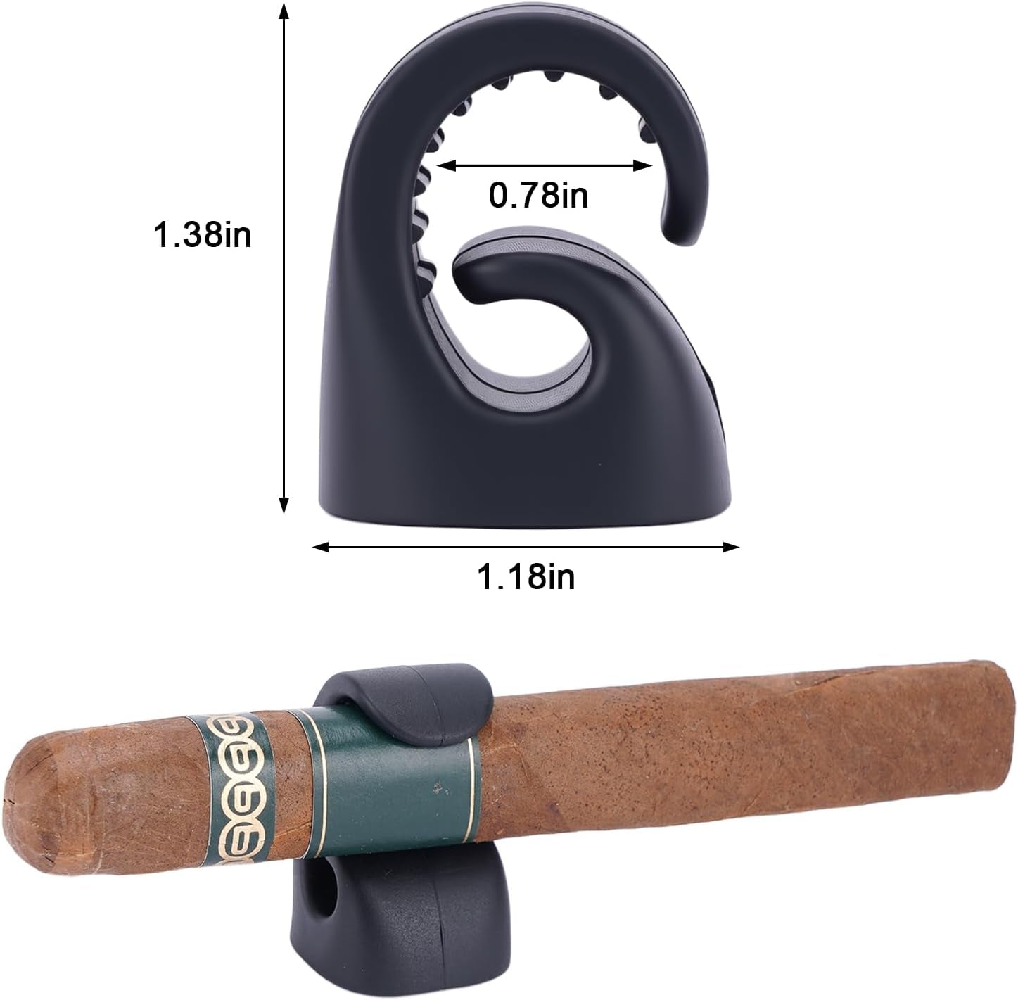 Magnetic Cigar Holders — 2 Pack (Black) — cigar holder, photo 6