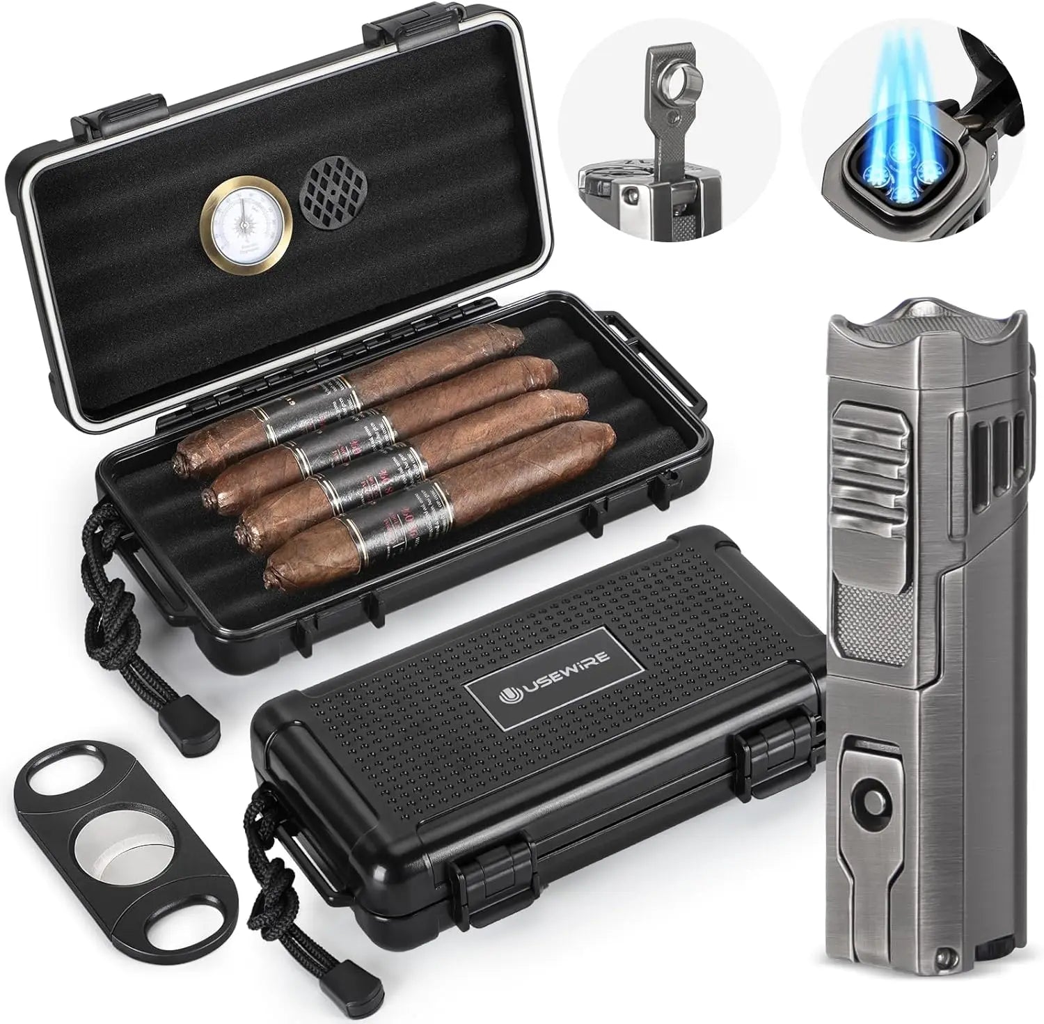 Travel Humidor Set with Hygrometer — cigar humidor, photo 2