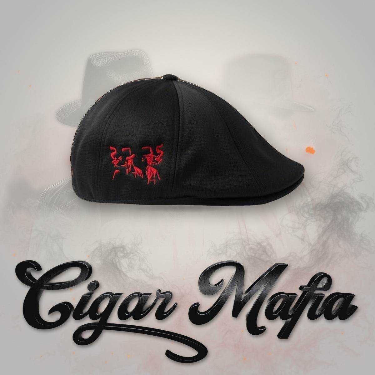 Old Country Flat Cap on Cigar Mafia branded background