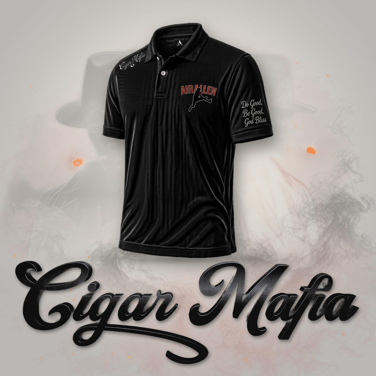 Air Allen Sunday Best Polo on Cigar Mafia branded background