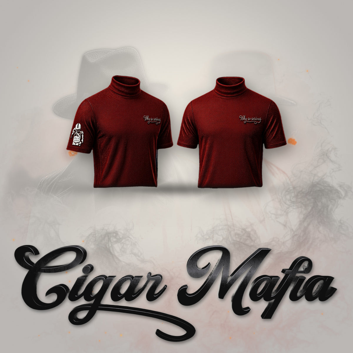 WSS Limited-Edition Mock Neck on Cigar Mafia branded background