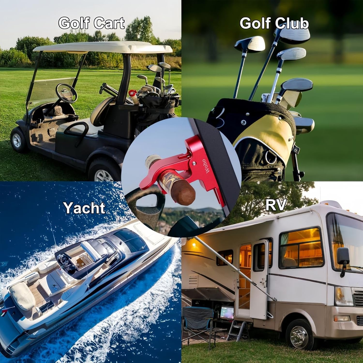 Magnetic Golf Cart Holder with Fork — cigar holder, photo 8