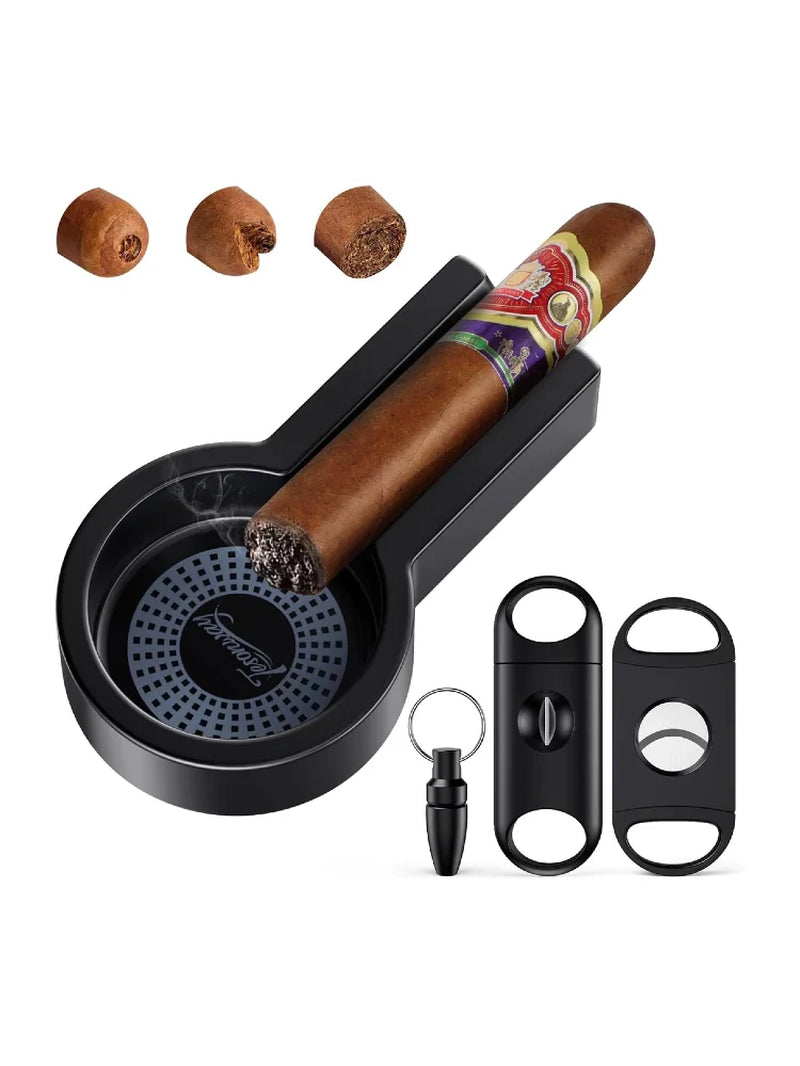 Portable Ashtray & Cutter Set — cigar ashtray