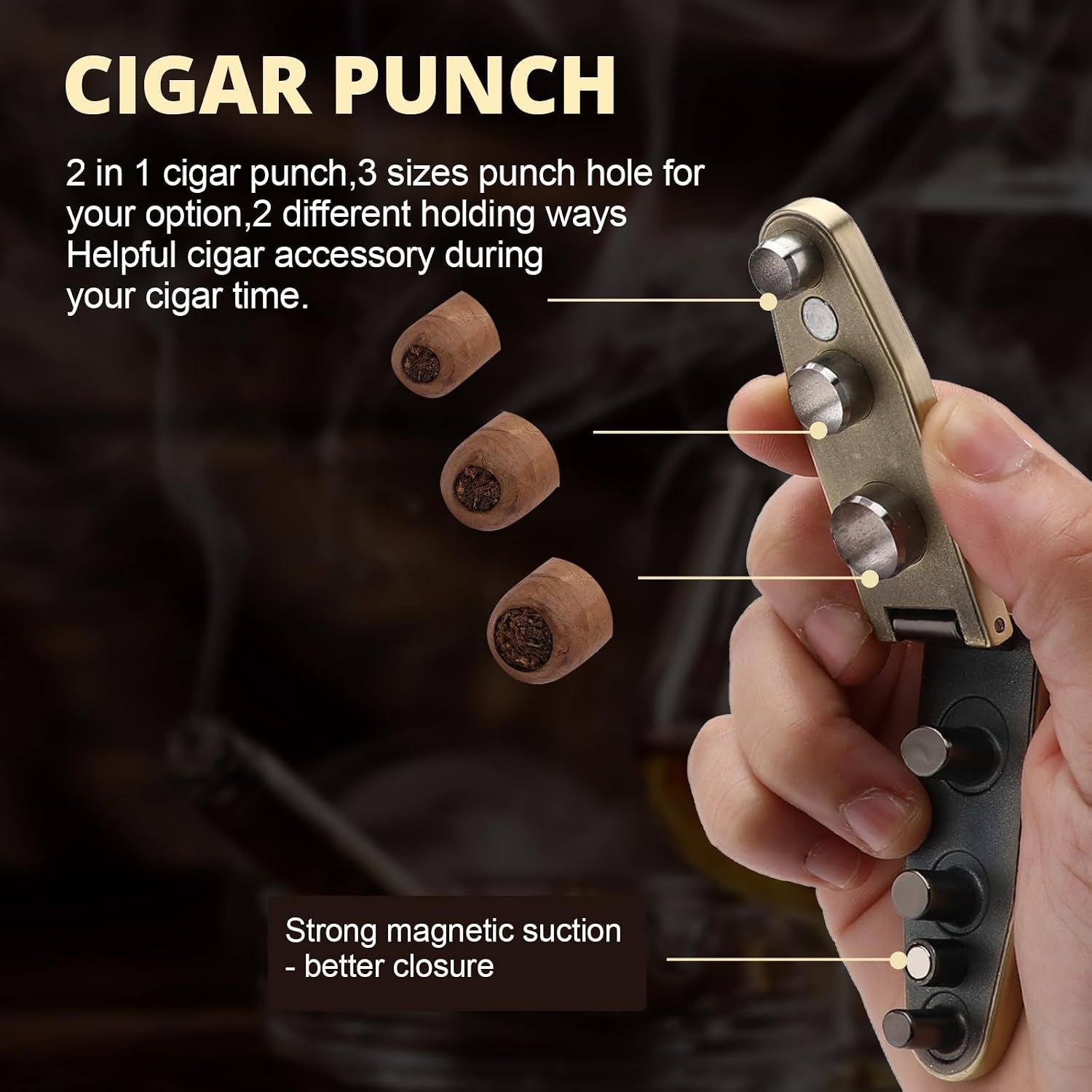 Triple Punch Kit with Stands (Bronze) — cigar punch, photo 6