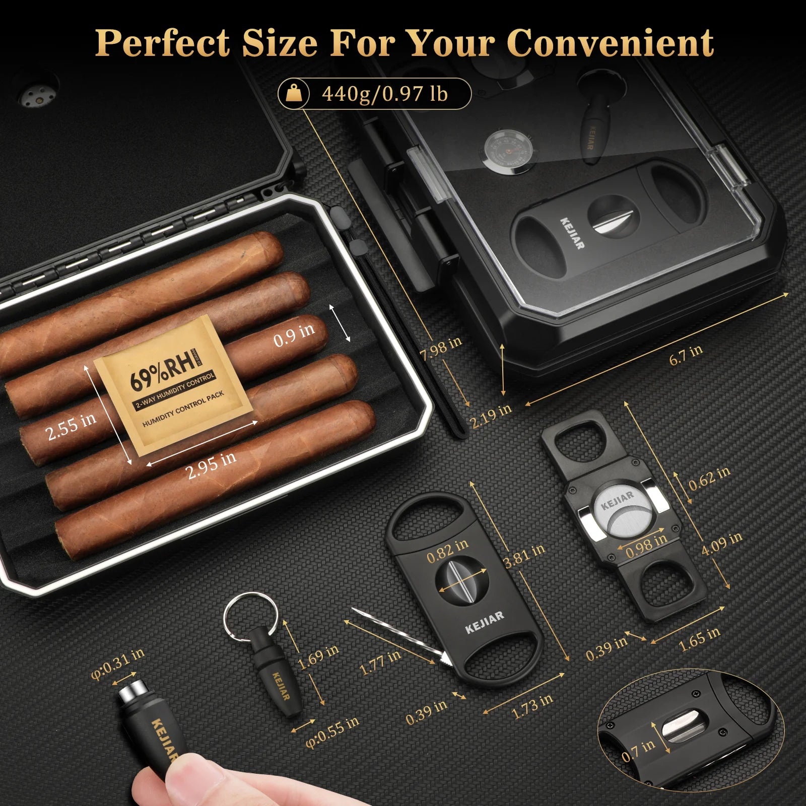 Travel Humidor Kit with Cutters — cigar humidor, photo 6