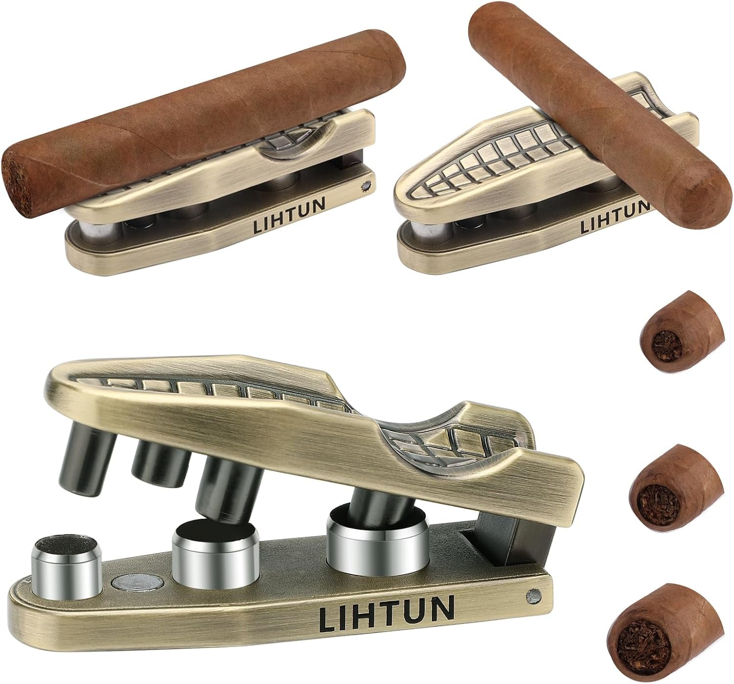 Triple Punch Kit with Stands (Bronze) — cigar punch