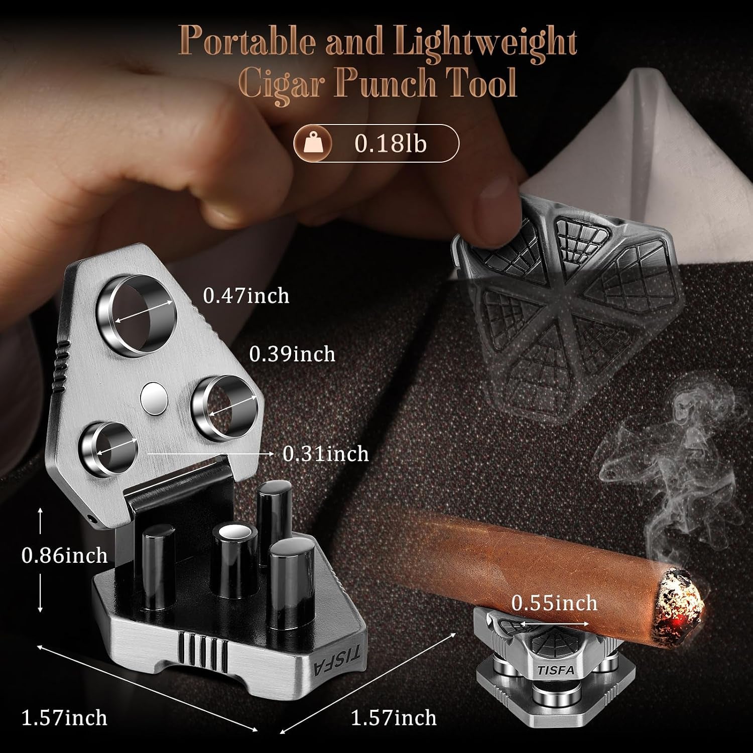 Triple Punch & Holder Combo — cigar holder, photo 2