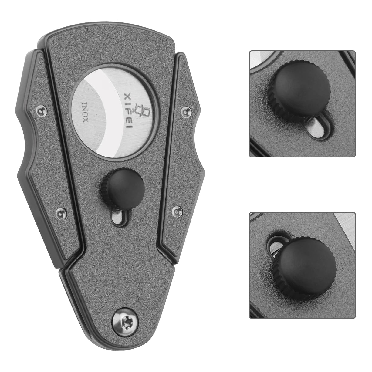 Dual-Blade Guillotine with Leather Case — cigar cutter, photo 4