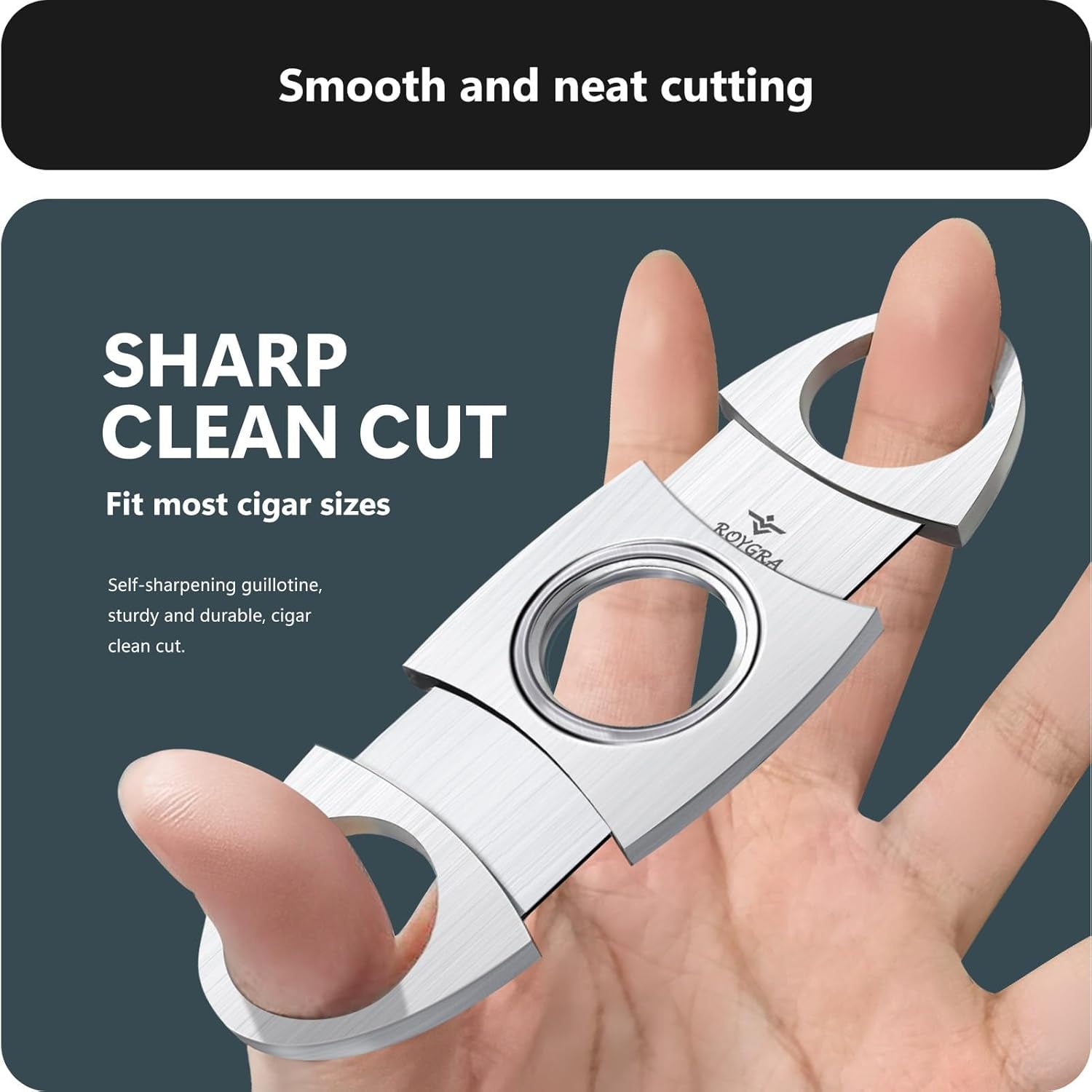 Stainless Guillotine Cutter — 2 Pack — cigar cutter, photo 2