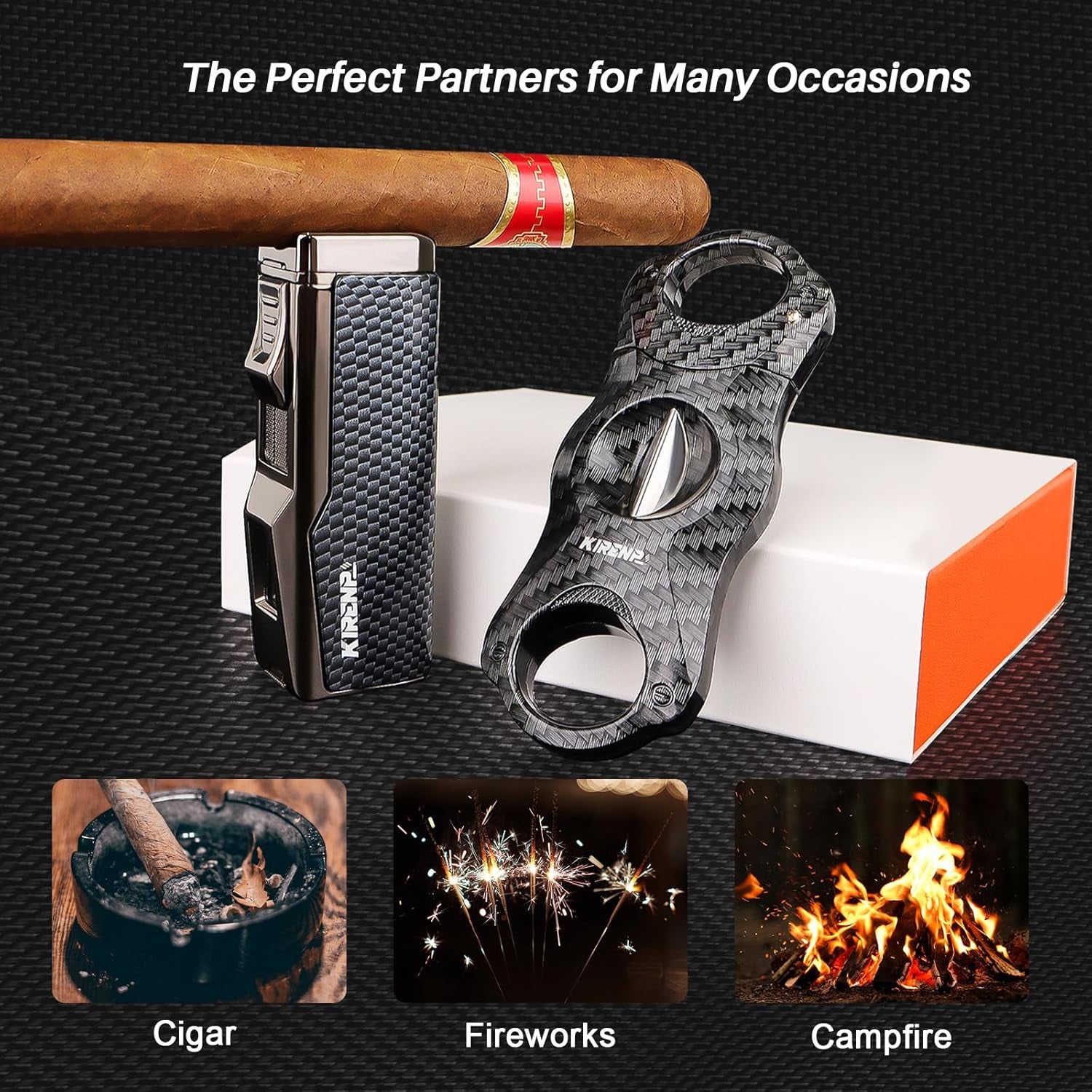 Quad-Jet Torch Lighter Kit (Carbon Fiber) — cigar lighter, photo 6