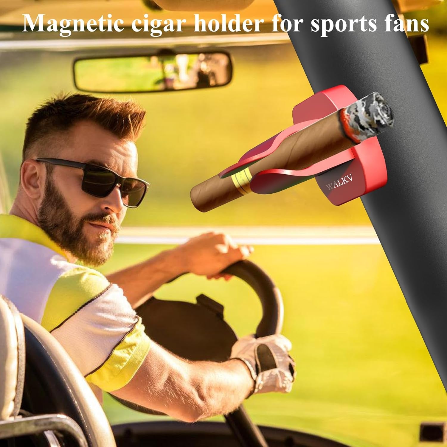 Magnetic Golf Cart Cigar Holder — cigar holder, photo 2