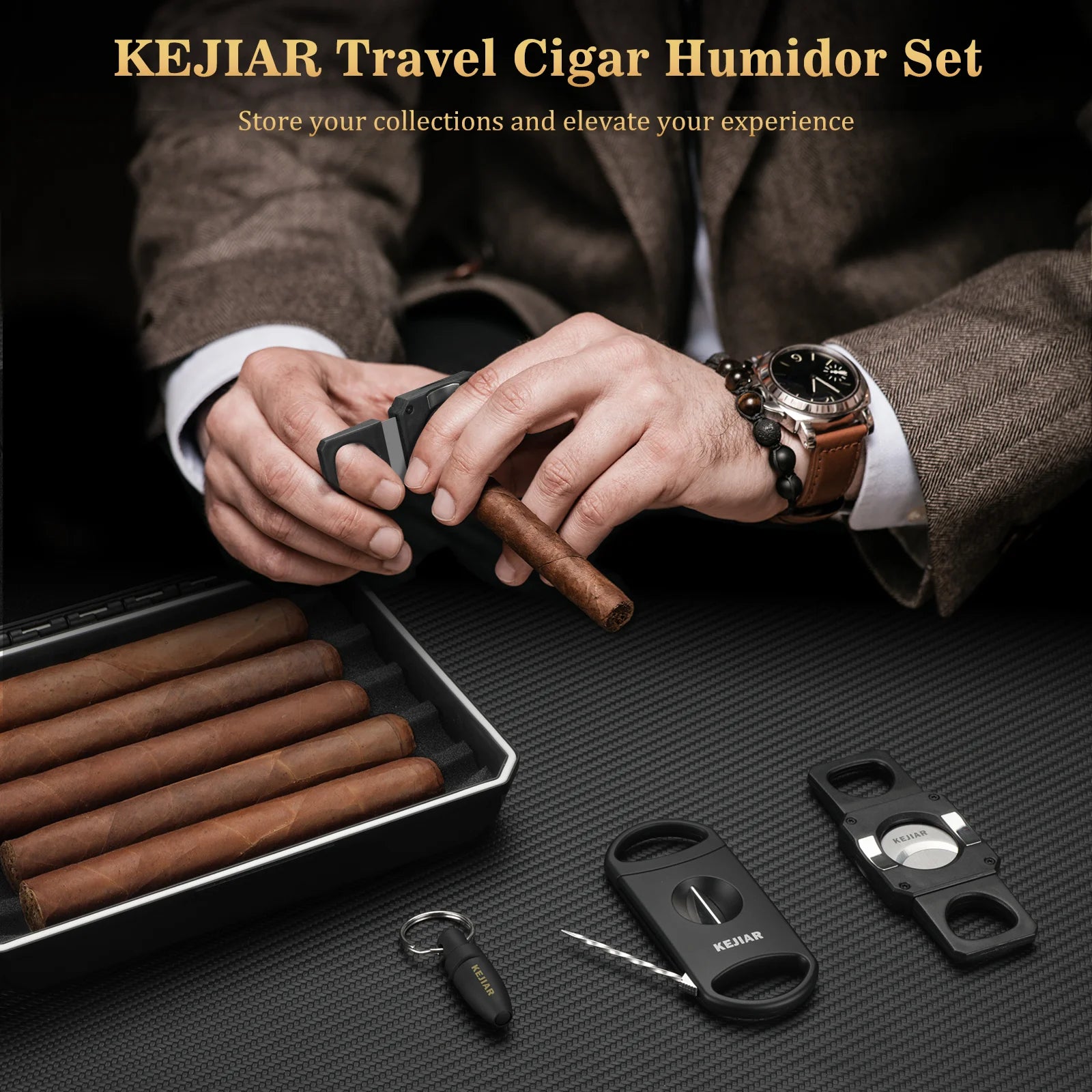 Travel Humidor Kit with Cutters — cigar humidor, photo 3