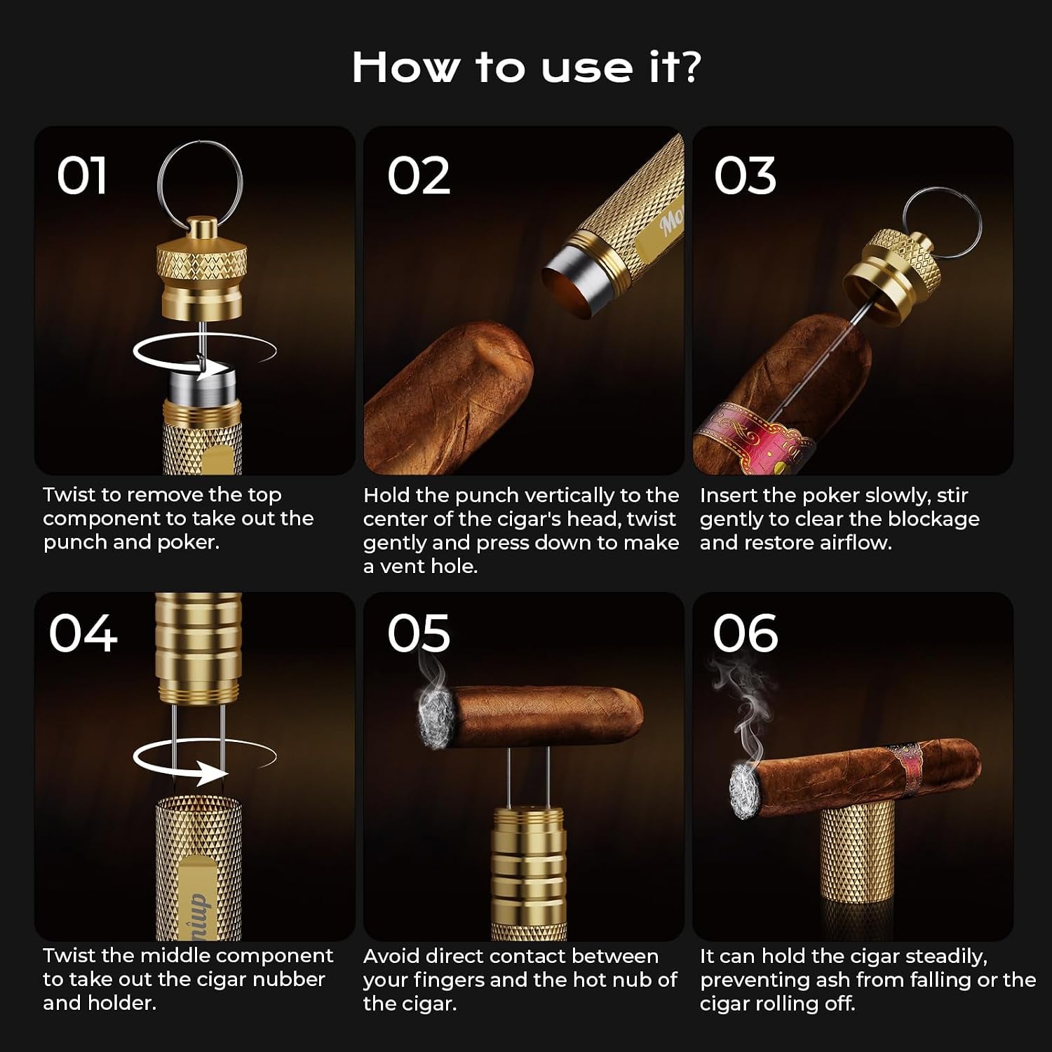 4-in-1 Draw Enhancer Kit — 2 Pack — cigar tool, photo 7