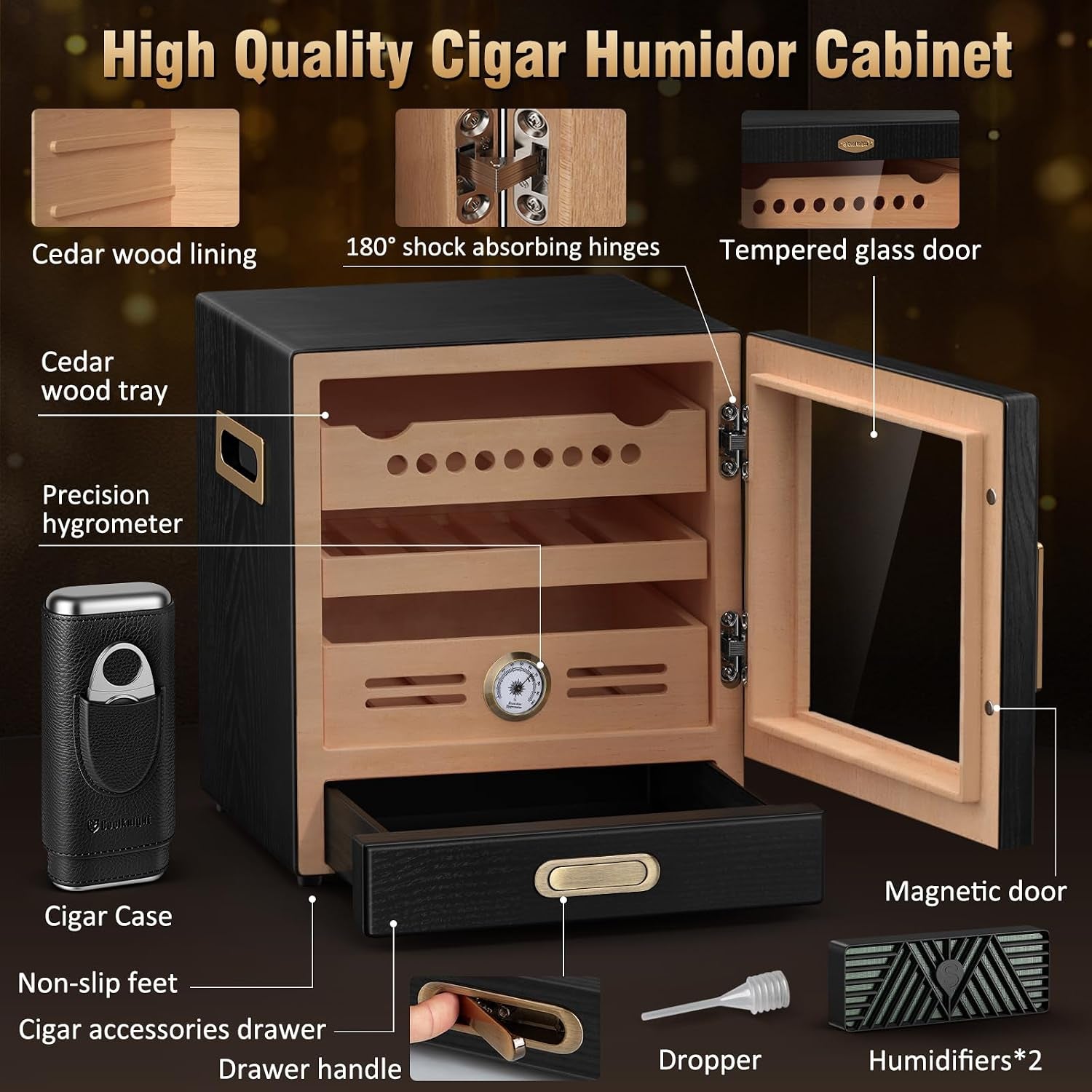Cedar Humidor Cabinet with Travel Case — cigar humidor, photo 3