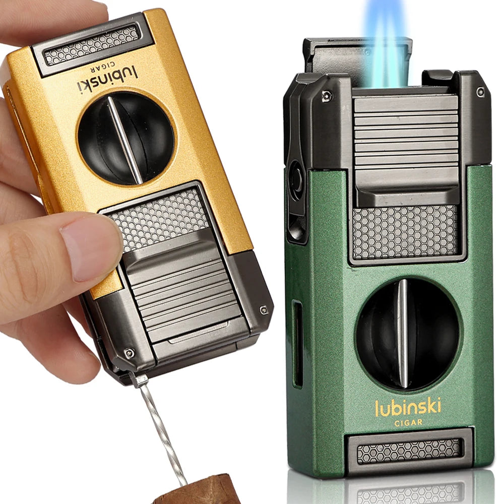 Dual-Flame Torch Lighter with V-Cutter — cigar lighter, photo 2