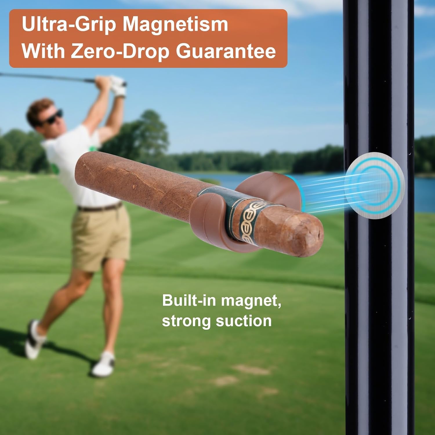 Magnetic Cigar Holders — 2 Pack (Black) — cigar holder, photo 4