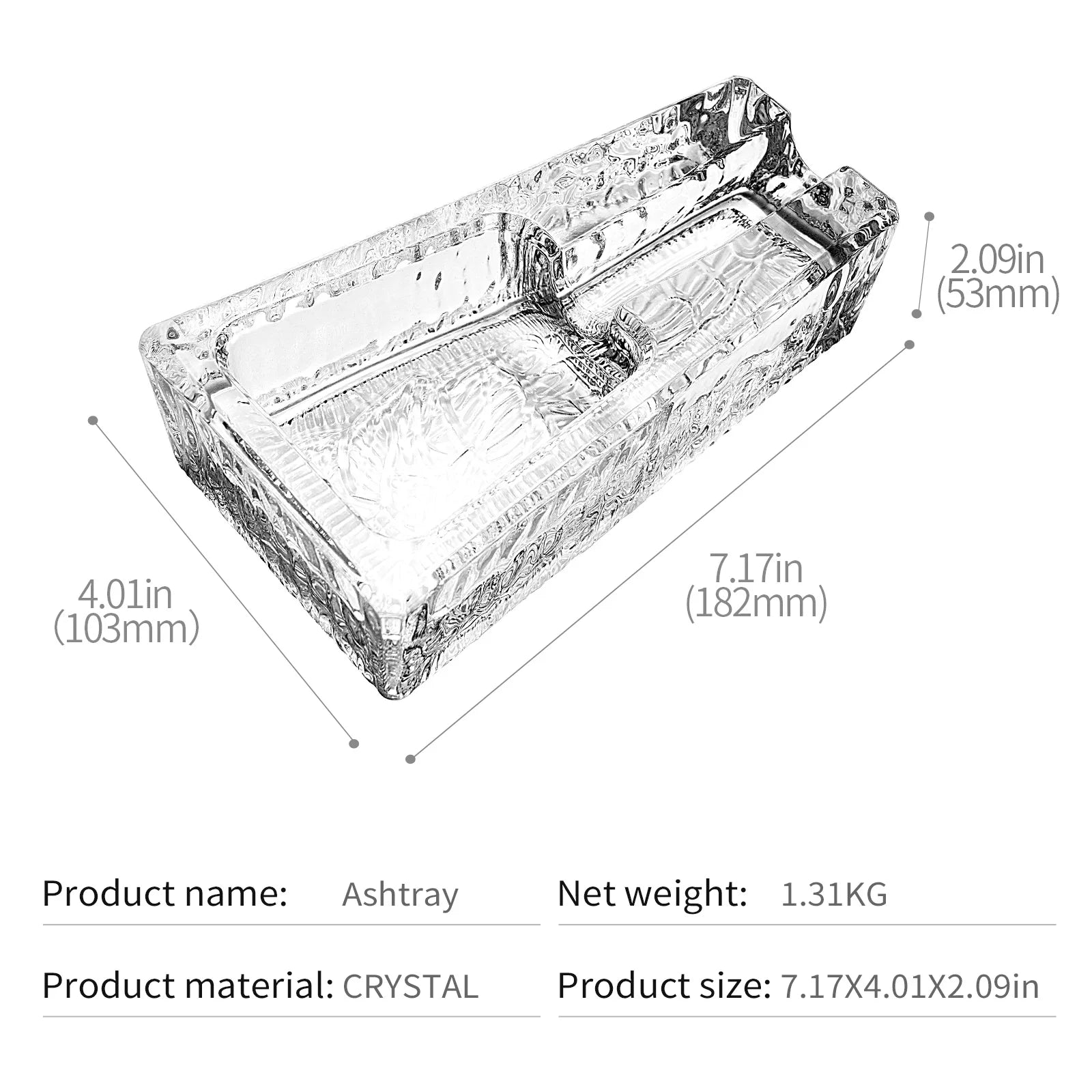 Clear Glass Ashtray B