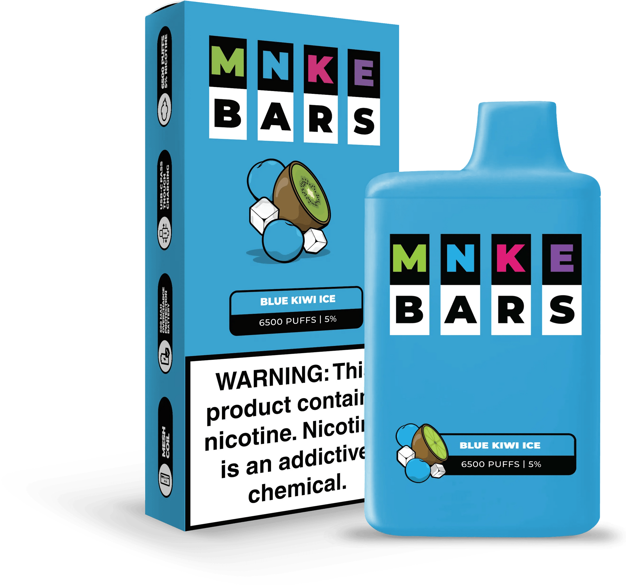 MNKE Bars Disposable Vape (5%, 6500 Puffs)