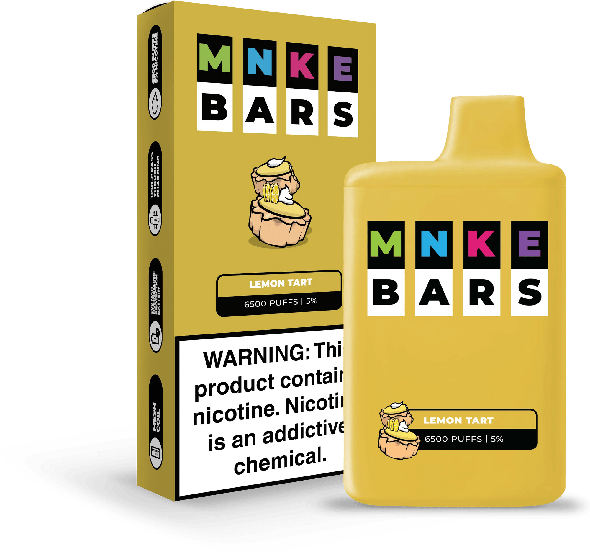 MNKE Bars Disposable Vape (5%, 6500 Puffs)