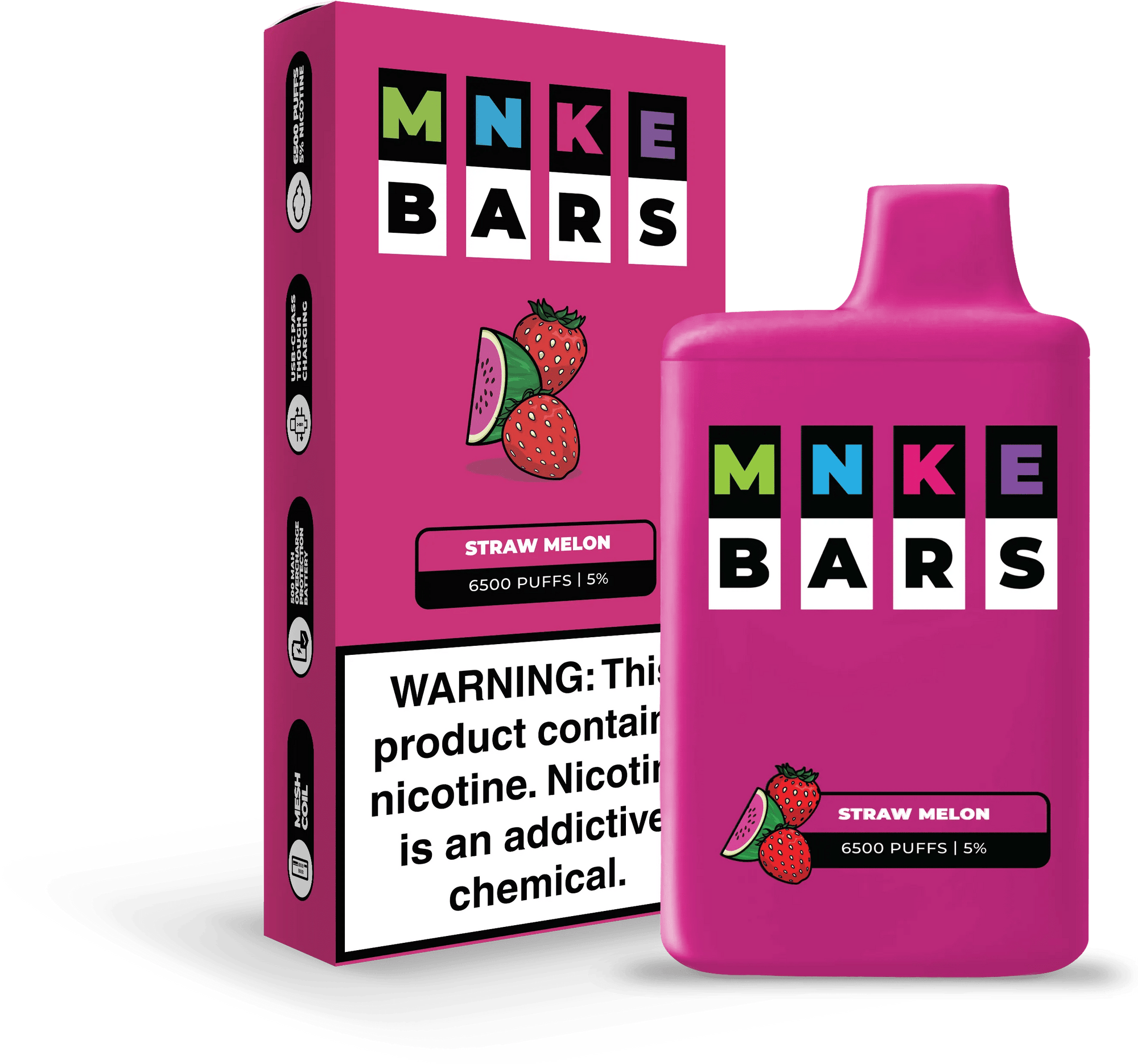 MNKE Bars Disposable Vape (5%, 6500 Puffs)