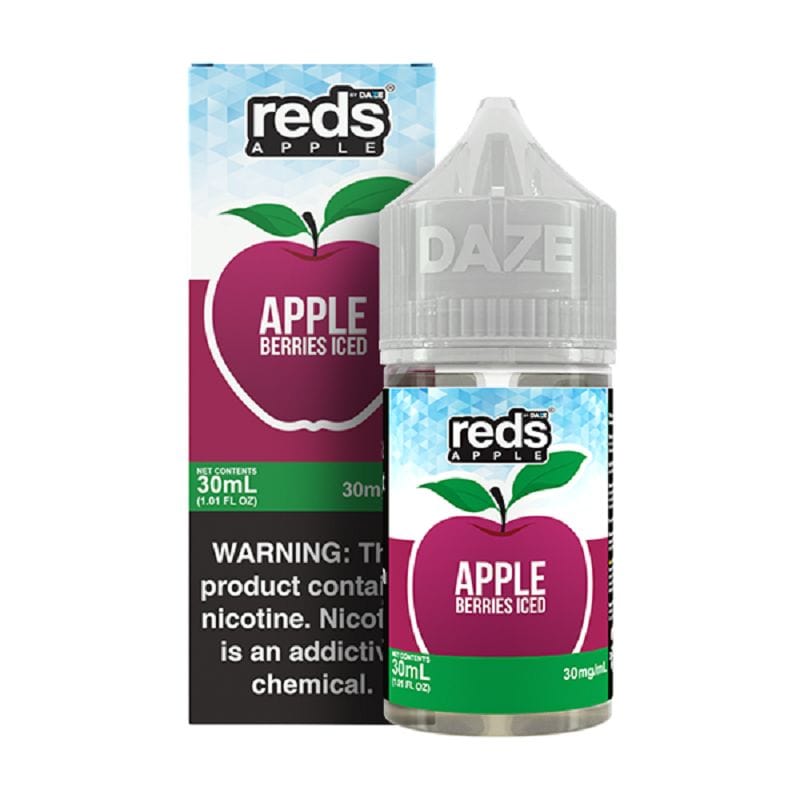 7 Daze Reds Salts Apple Berries Iced Nic Salt Vape Juice 30ml