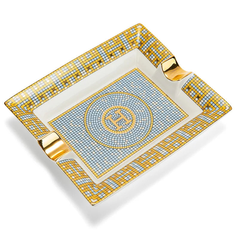 White Ceramic Ashtray