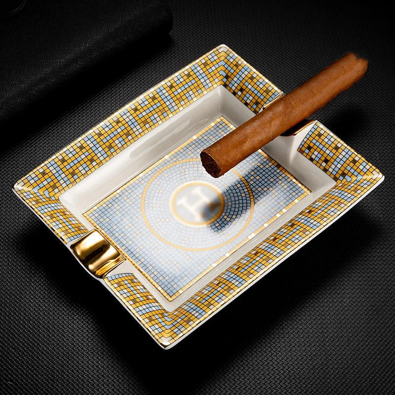 White Ceramic Ashtray