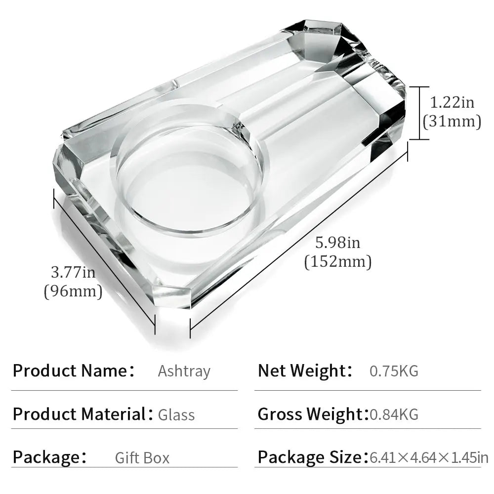 Silver Crystal Ashtray