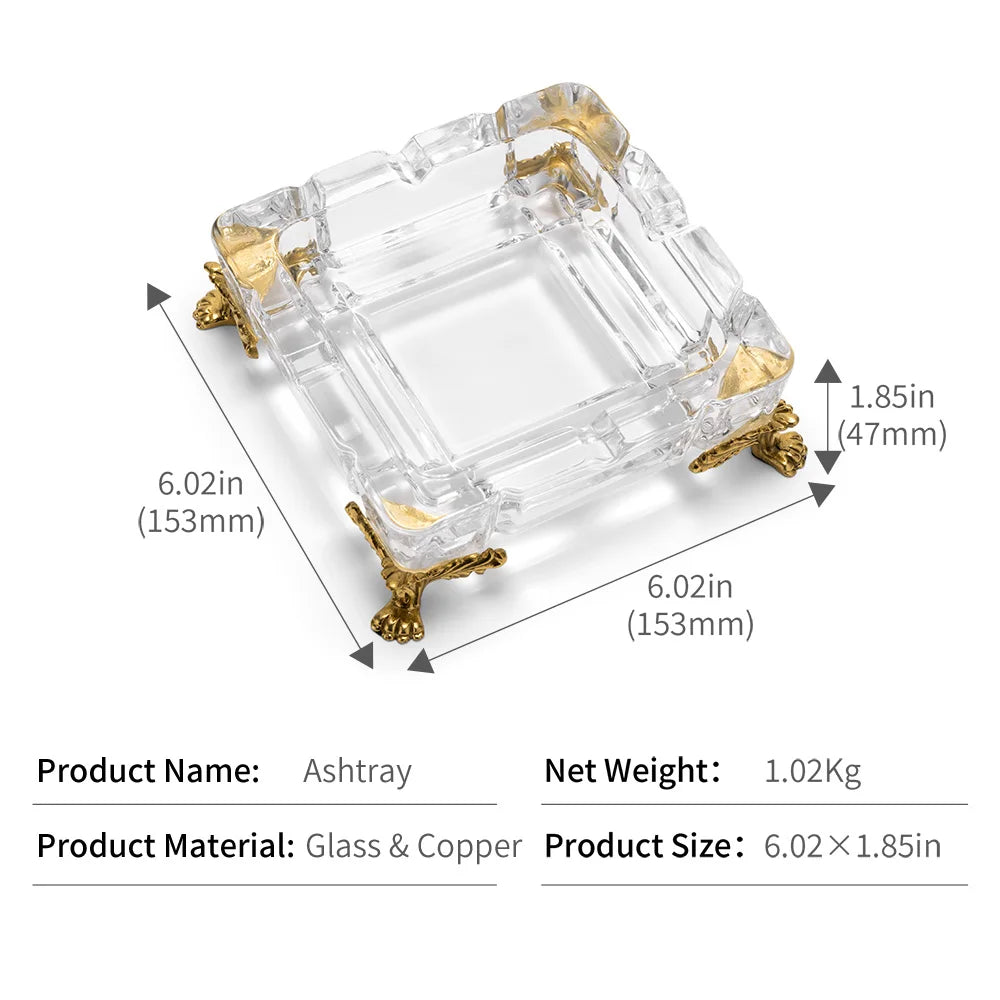 Large Crystal Ashtray