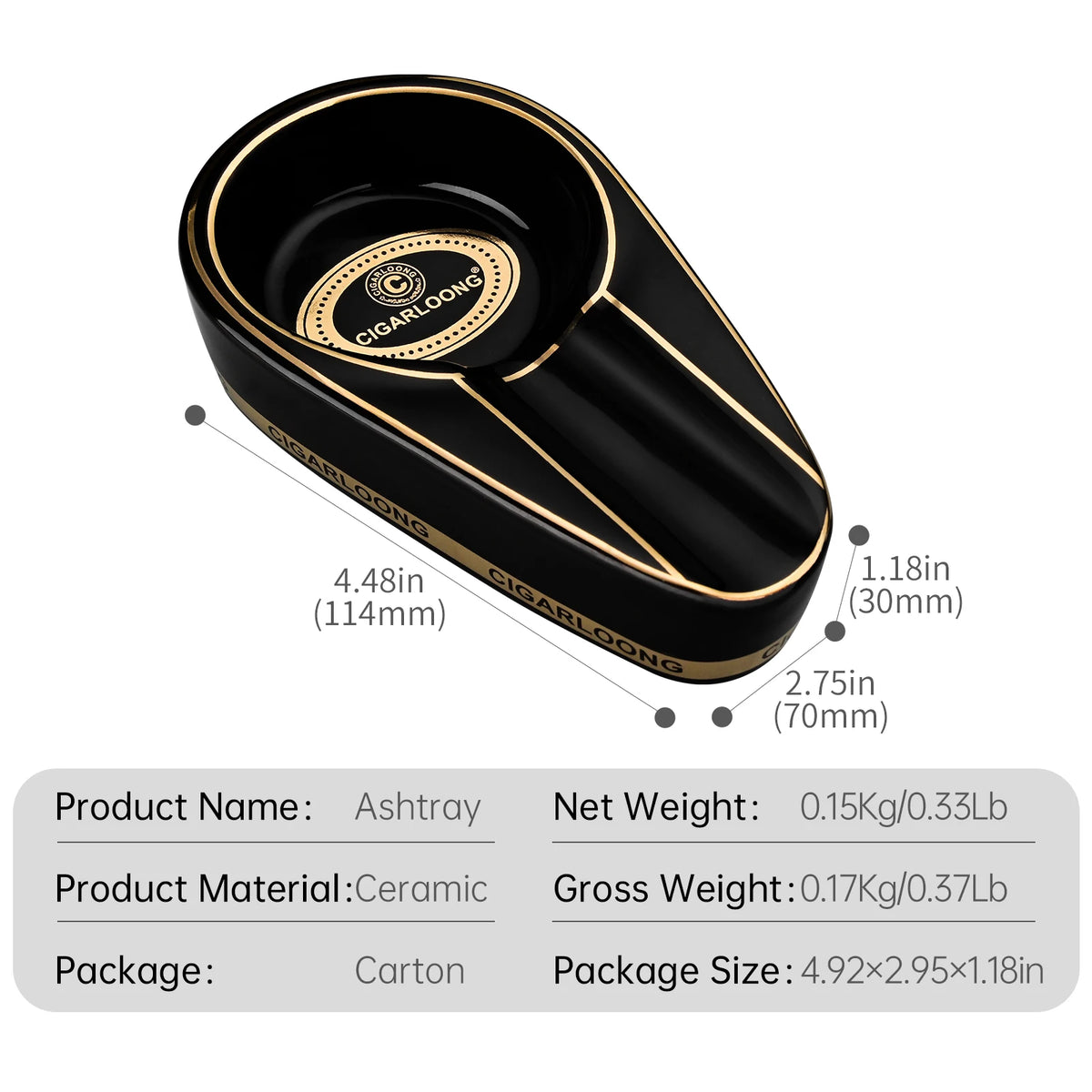 White Ceramic Ashtray