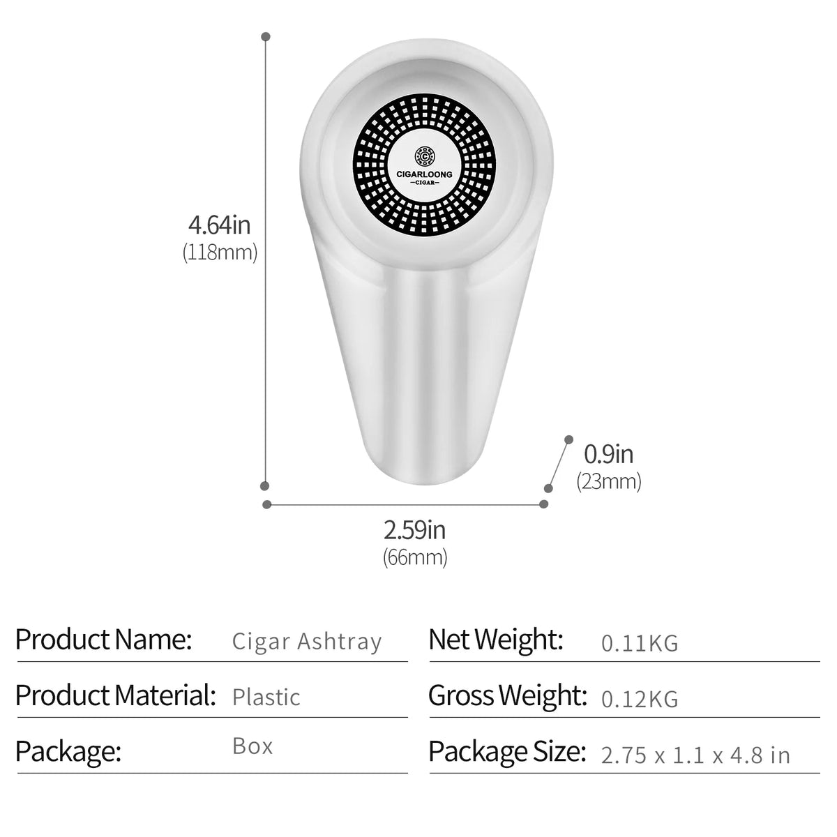 Yellow Resin Ashtray