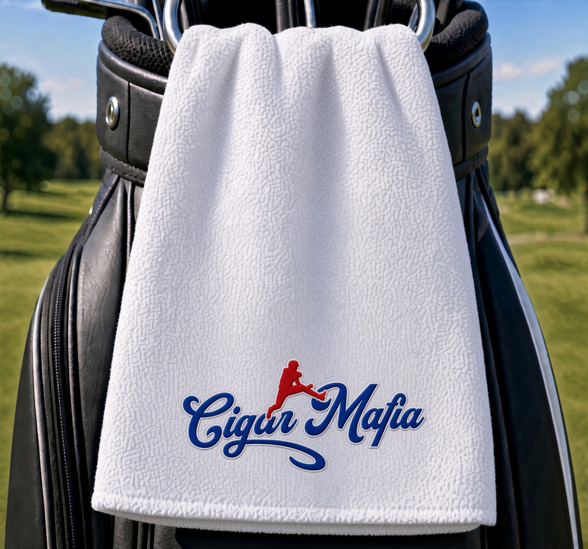 Mafia Golf Towel — White, Josh Allen Mafia